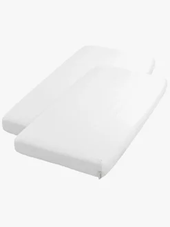 Børn BabysOnly Sengetøj-Baby's Only Stræklagen 2-pak 60x120, Tender White