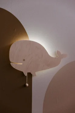 Børn BabysOnly Lamper & Belysning-Baby's Only Væglampe, Whale Wonder
