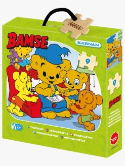 Spil & Puslespil|Bamse Verdens Stærkeste Bjørn Puslespil Læsning 9 Brikker