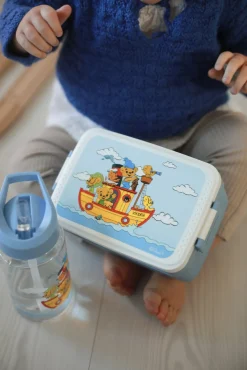 Spisetid|Bamse Verdens Stærkeste Bjørn Madkasse, Viktoria Blå/Hvid/Flerfarvet