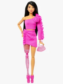 Dukker & Bamser|Barbie Deluxe Style Dukke Sort Hår & Benprotese
