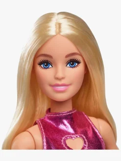 Dukker & Bamser|Barbie Fashionista Dukke med Blondt Hår & Lyserød Kjole