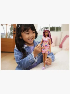 Dukker & Bamser|Barbie Fashionistas Dukke med Hjertemønstret Sweaterkjole Flerfarvet