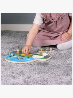 Spil & Puslespil|PeppaPig Barbo Toys Gurli Gris Knoppuslespil i Træ Transportmidler 6 Brikker