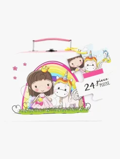 BarboToys Spil & Puslespil-Barbo Toys Lillie & Ellie Kuffert med Gulvpuslespil 24 Brikker