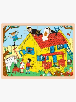 Spil & Puslespil|PippiLangstrump Barbo Toys Pippi Langstrømpe Rammepuslespil i Træ 24 Brikker