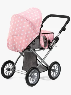 BayerDesign Dukker & Bamser-Bayer Design Combi Dukkevogn City, Grå/Lyserød