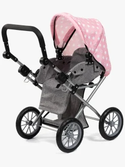 BayerDesign Dukker & Bamser-Bayer Design Combi Dukkevogn City, Grå/Lyserød