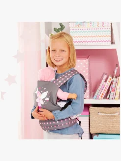 BayerDesign Dukker & Bamser-Bayer Design Dukkebæresele Deluxe, Grå/Lyserød