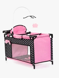 Dukker & Bamser|BayerDesign Bayer Design Dukkeseng Multi, Sort/Lyserød Sort/Lyserød