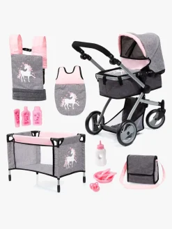 BayerDesign Dukker & Bamser-Bayer Design Dukkevogn Megasæt, Grå