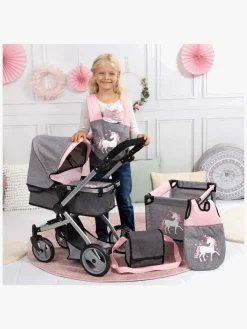 BayerDesign Dukker & Bamser-Bayer Design Dukkevogn Megasæt, Grå