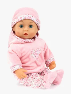 BayerDesign Dukker & Bamser-Bayer Design First Words  Interaktiv Dukke 38cm, Pink Blomster