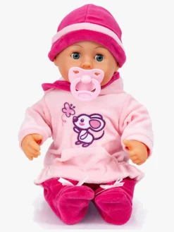 Dukker & Bamser|BayerDesign Bayer Design First Words Dukke Mus 38 cm Lyserød/Hvid