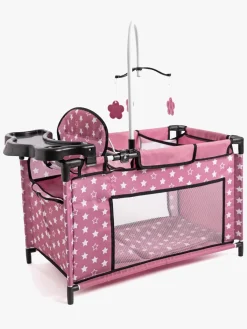 Dukker & Bamser|BayerDesign Bayer Design Multi Dukkeseng, Pink Lyserød