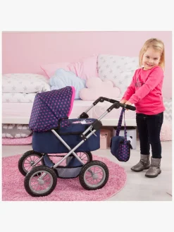 Dukker & Bamser|BayerDesign Bayer Design Trendy Dukkevogn Enhjørning, Blå Blå/Lyserød