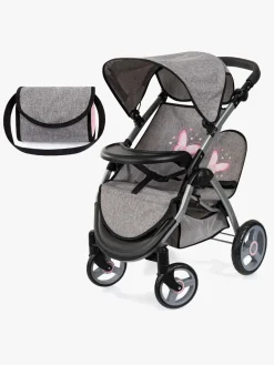 BayerDesign Dukker & Bamser-Bayer Design Twin Star Tvillingedukkevogn, Grå