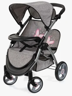 BayerDesign Dukker & Bamser-Bayer Design Twin Star Tvillingedukkevogn, Grå