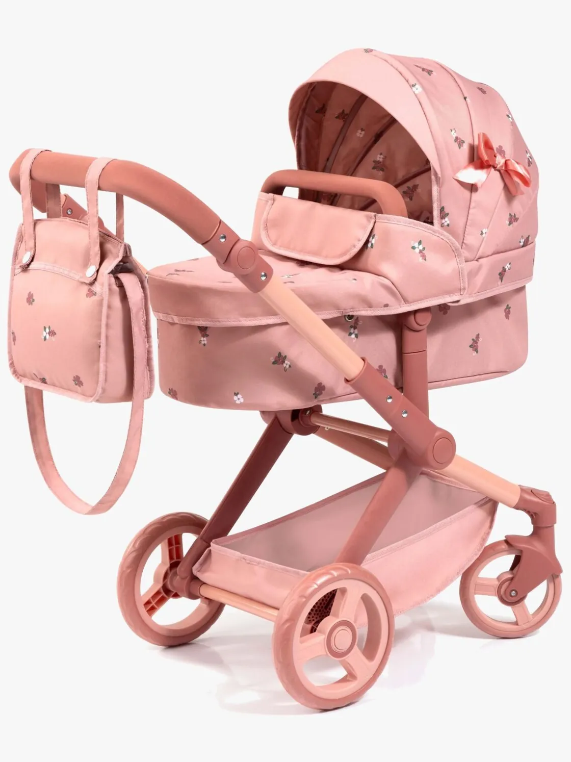 Dukker & Bamser|BayerDesign Bayer Design Xeo Dukkevogn, Blomster Lyserød