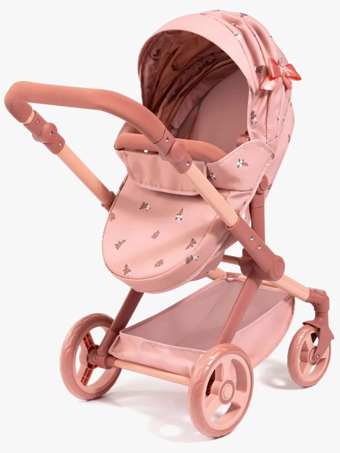 Dukker & Bamser|BayerDesign Bayer Design Xeo Dukkevogn, Blomster Lyserød