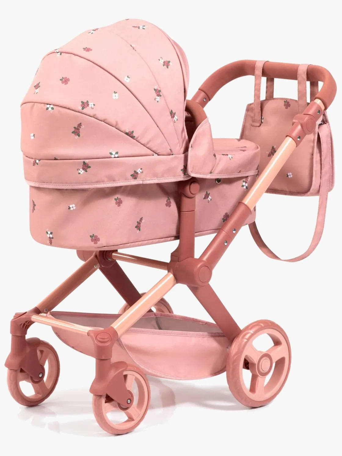 Dukker & Bamser|BayerDesign Bayer Design Xeo Dukkevogn, Blomster Lyserød