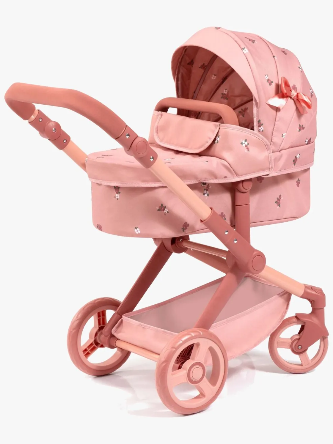 Dukker & Bamser|BayerDesign Bayer Design Xeo Dukkevogn, Blomster Lyserød