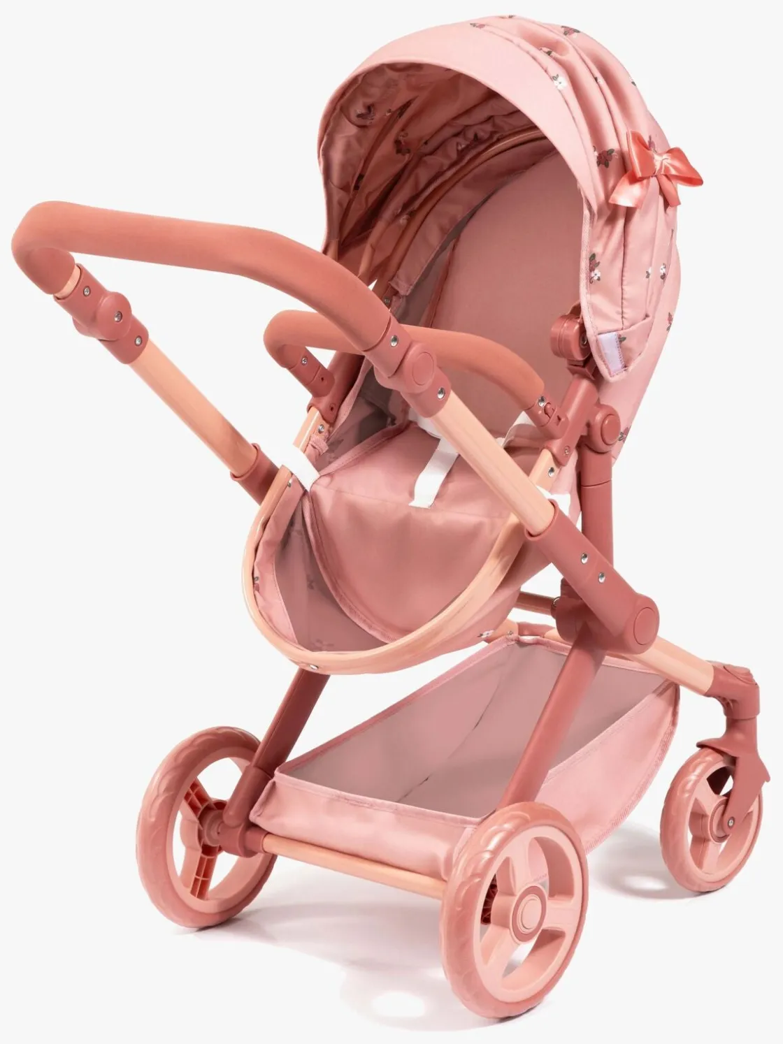 Dukker & Bamser|BayerDesign Bayer Design Xeo Dukkevogn, Blomster Lyserød