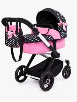 BayerDesign Dukker & Bamser-Bayer Design Xeo Dukkevogn, Sort/Lyserød