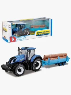 Legetøjsbiler & -Fartøjer|BBJunior BB Junior Farmland New Holland Traktor T7.315 med Tømmertrailer 1:32