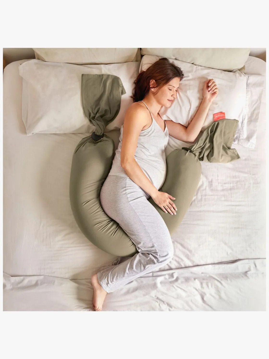 Graviditet|Amning|bbhugme Graviditets- & Ammepude, Dusty Olive Grøn