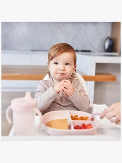 Spisetid|b.box Tallerken med Låg Silikone, Blush Lyserød