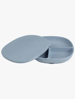 Spisetid|b.box Tallerken med Låg Silikone, Ocean Blå