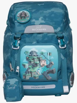 Tasker|Beckmann Classic Rygsæk 22L, Jungle Game Grøn/Blå