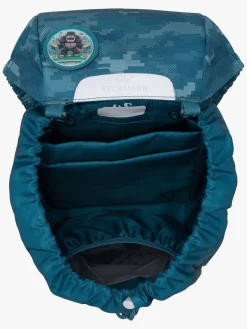 Tasker|Beckmann Classic Rygsæk 22L, Jungle Game Grøn/Blå