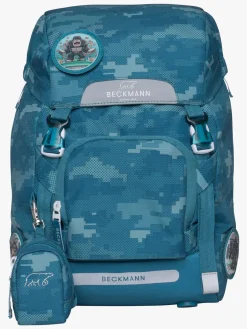 Tasker|Beckmann Classic Rygsæk 22L, Jungle Game Grøn/Blå