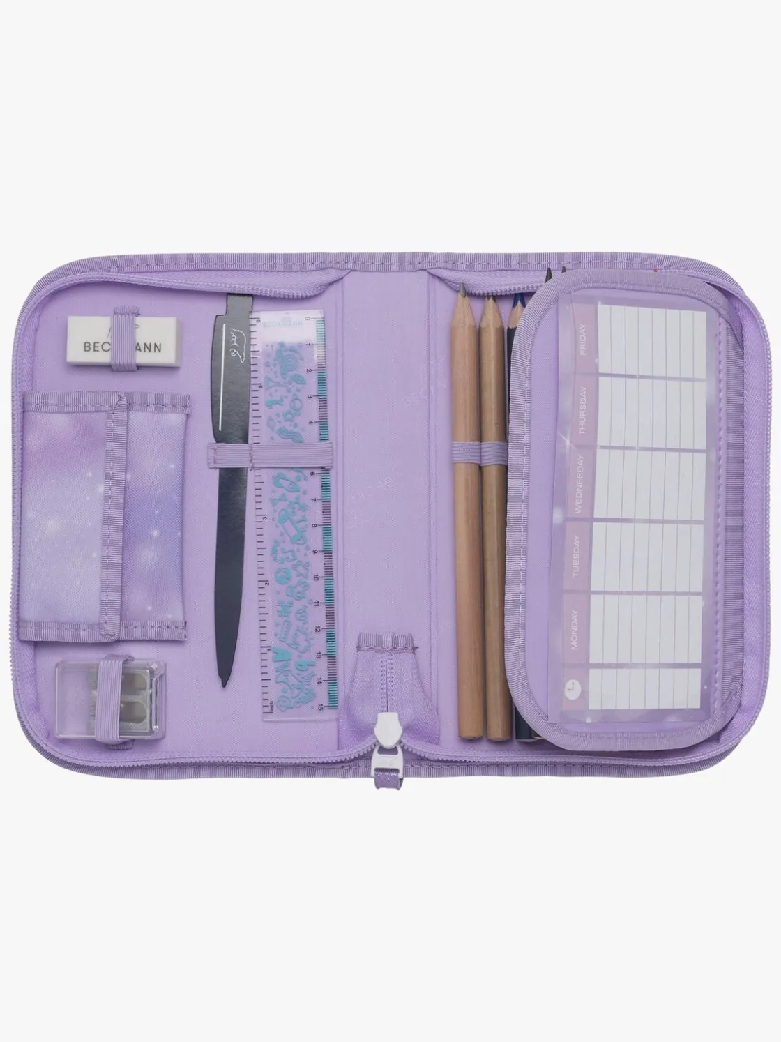 Kreativt Legetøj|Beckmann Penalhus Enkelt, Candy Lilla/Flerfarvet