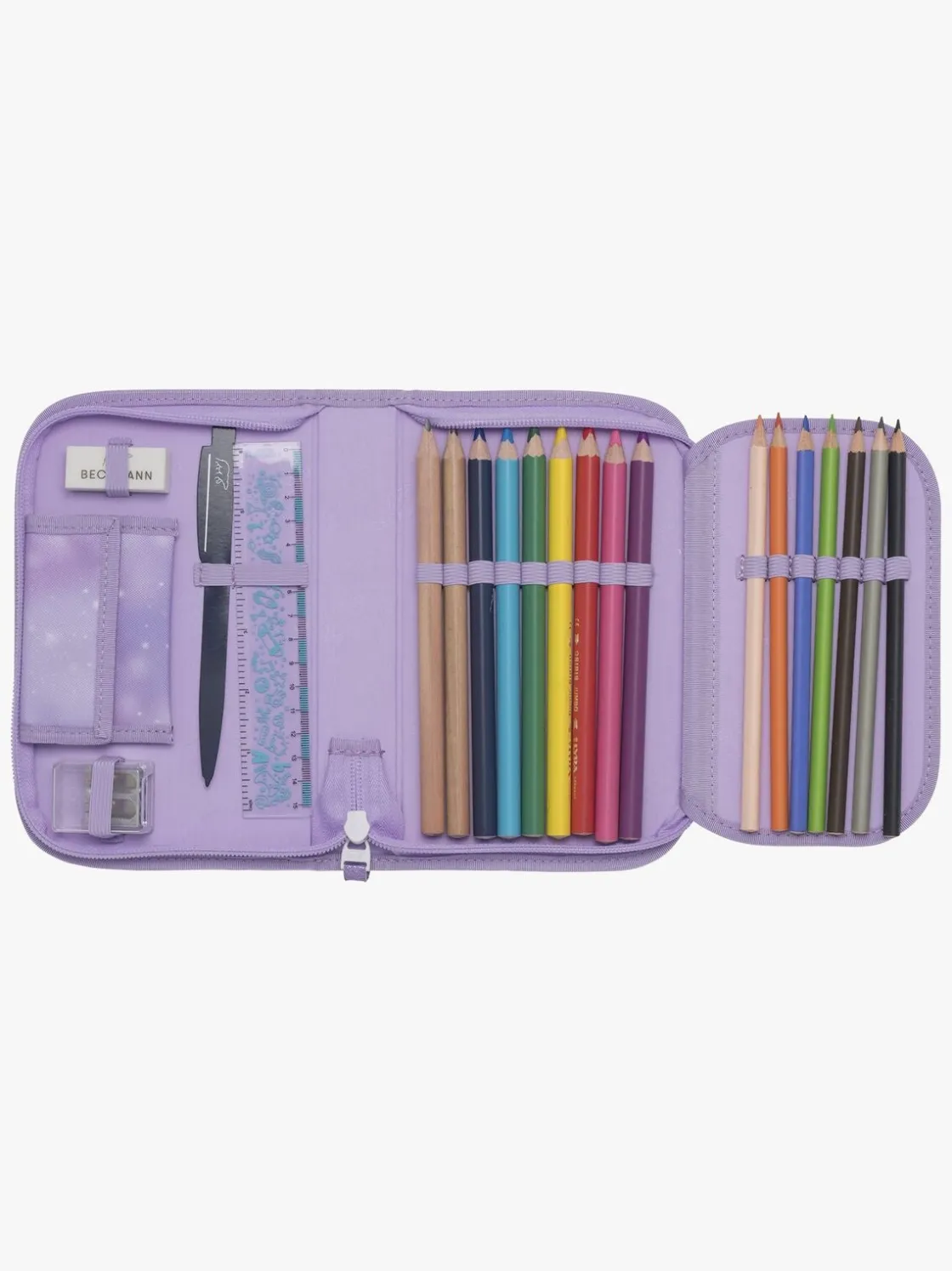 Kreativt Legetøj|Beckmann Penalhus Enkelt, Candy Lilla/Flerfarvet