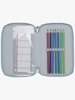 Kreativt Legetøj|Beckmann Penalhus Tredelt, Forest Deer Dusty Mint Blå/Lyserød/Flerfarvet