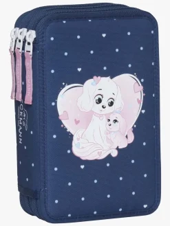 Kreativt Legetøj|Beckmann Penalhus Tredelt, Pet Friends Blue Blå/Lyserød/Hvid