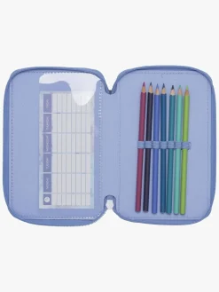 Kreativt Legetøj|Beckmann Penalhus Tredelt, Unicorn Princess Ice Blue Blå/Hvid