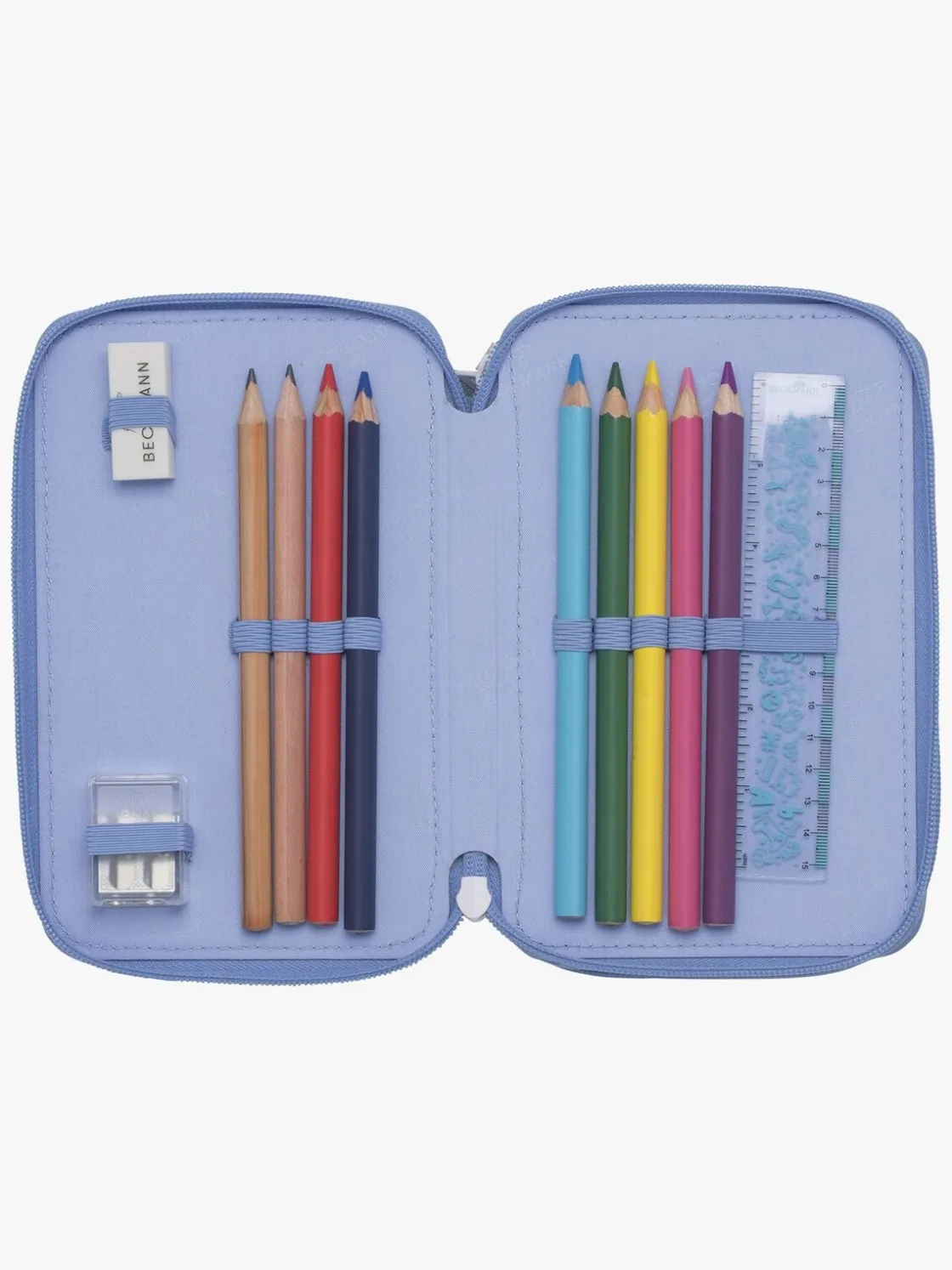 Kreativt Legetøj|Beckmann Penalhus Tredelt, Unicorn Princess Ice Blue Blå/Hvid