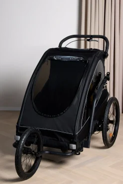Aktivitetsvogne|Beemoo Activity Sport Cykelanhænger inkl. Løbesæt, Black
