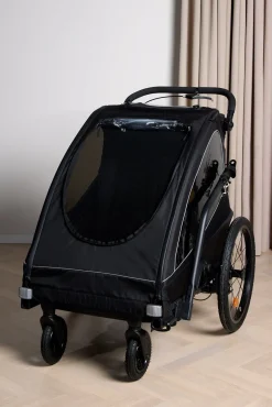 Aktivitetsvogne|Beemoo Activity Sport Cykelanhænger inkl. Løbesæt, Black