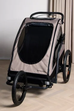 Aktivitetsvogne|Beemoo Activity Sport Cykelanhænger inkl. Løbesæt, Beige