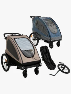 Aktivitetsvogne|Beemoo Activity Sport Cykelanhænger inkl. Newborn Set, Løbesæt & Regnslag, Beige