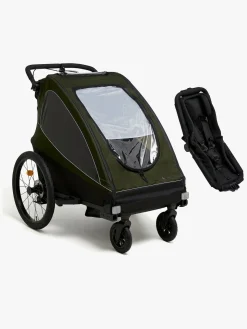 Aktivitetsvogne|Beemoo Activity Sport Cykelanhænger inkl. Newborn Set, Green