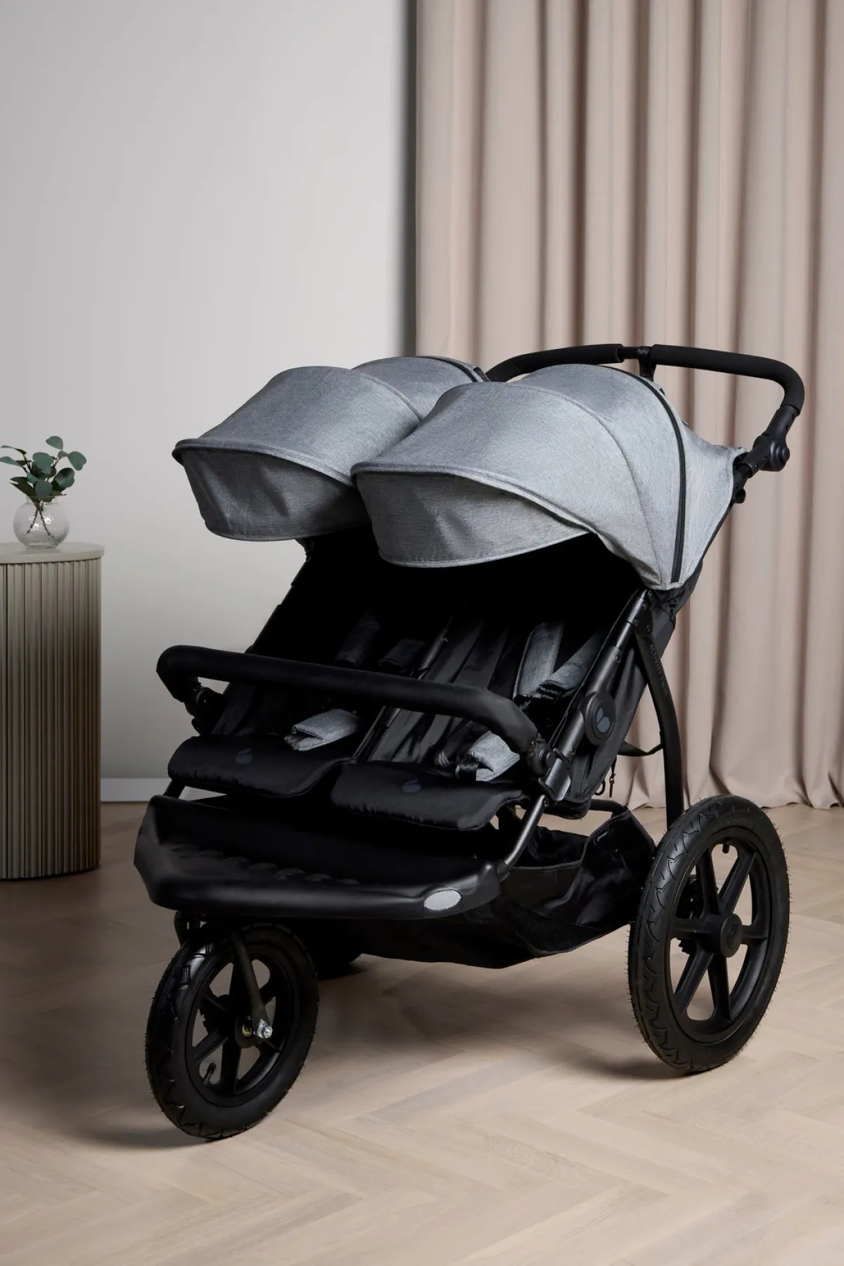 Beemoo Søskendevogne-Activity Twin Søskendevogn, Black/Dark Grey