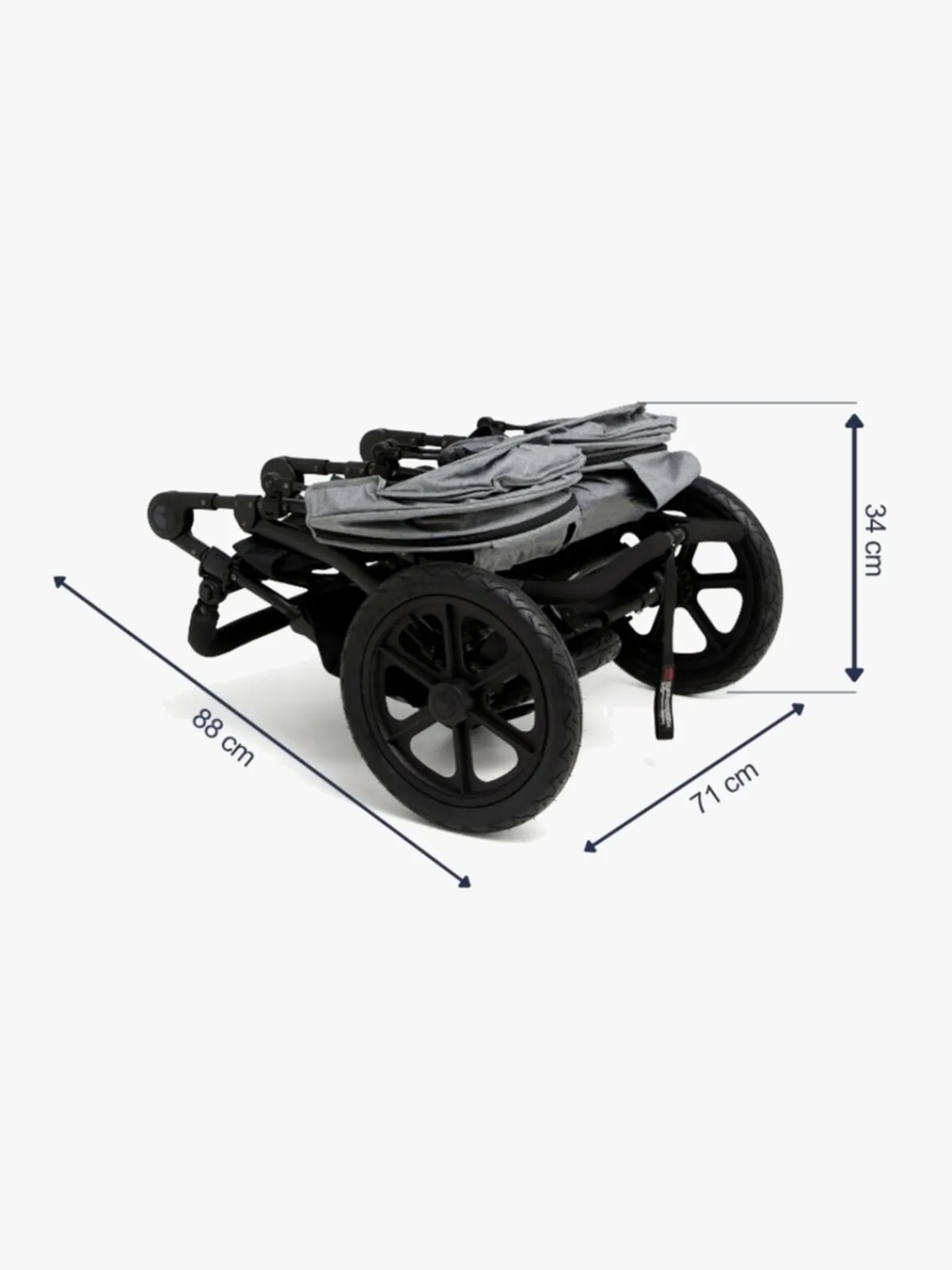 Beemoo Søskendevogne-Activity Twin Søskendevogn, Black/Dark Grey