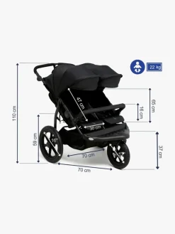 Beemoo Søskendevogne-Activity Twin Søskendevogn, Black