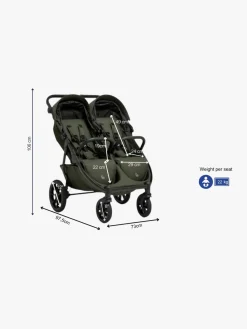 Søskendevogne|Beemoo BFF60 2 Søskendevogn, Dark Forest Grøn